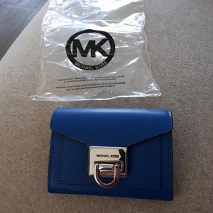 Michael Kors Dark Blue Coin purse/ mini leather wallet